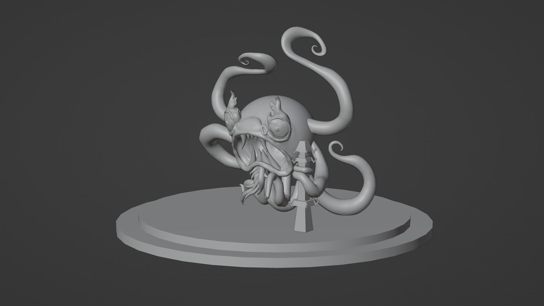 Aku octopus form 3D print model_4