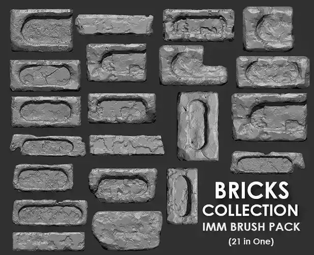 Bricks Collection IMM Brushes 21 in one