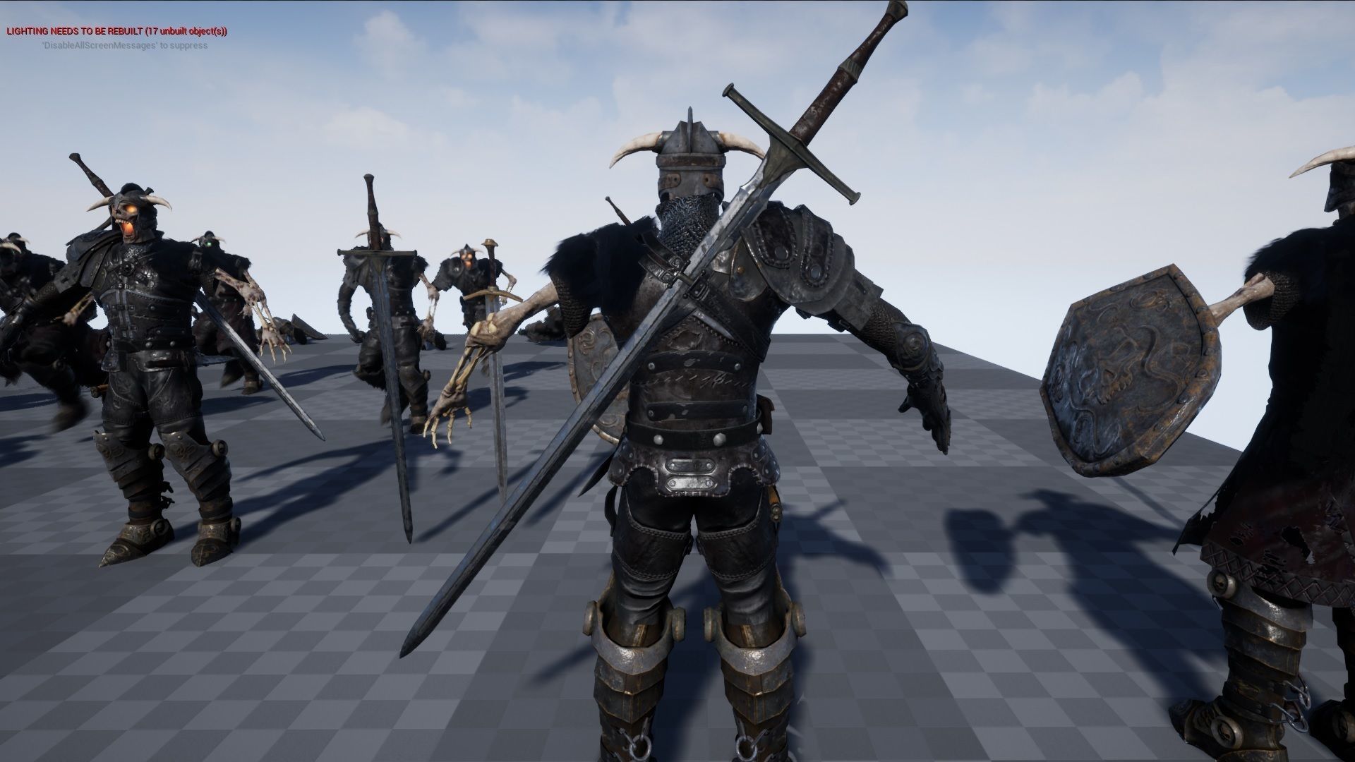 Undead Knight Low-poly 3D model_17