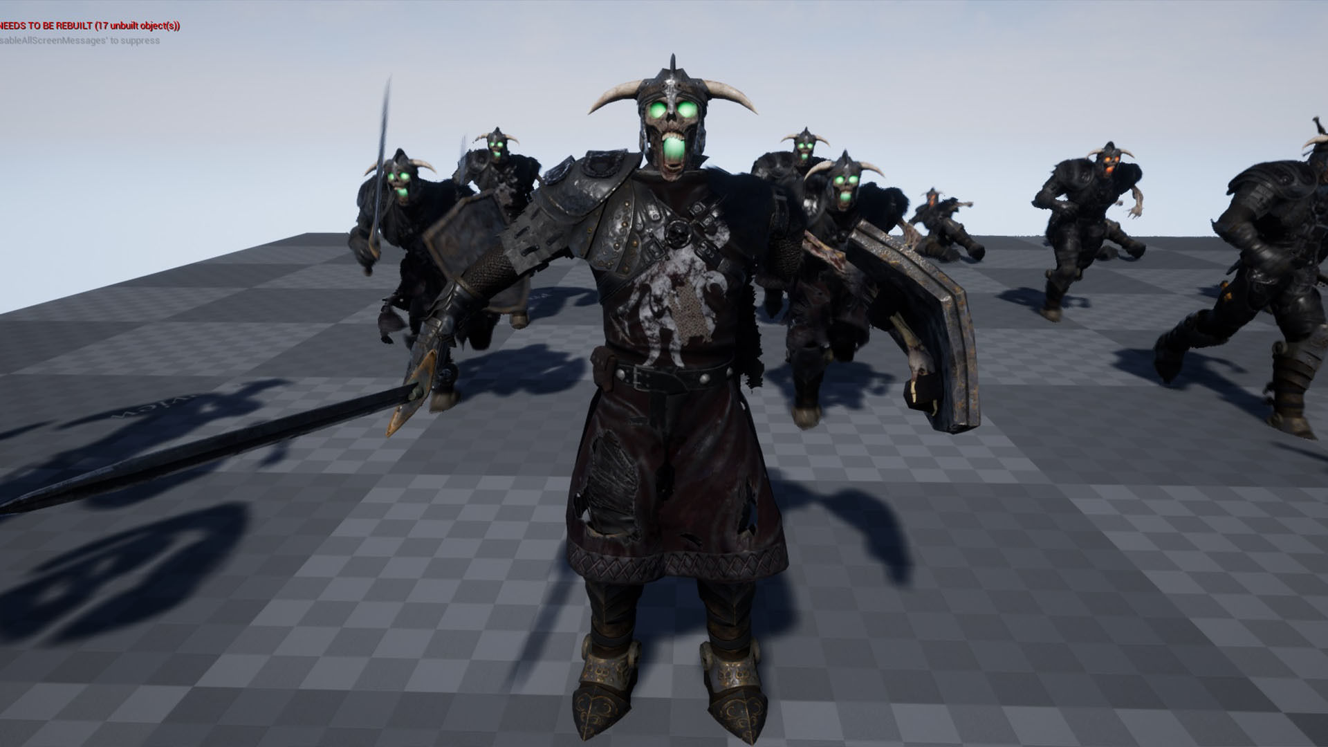 Undead Knight Low-poly 3D model_15