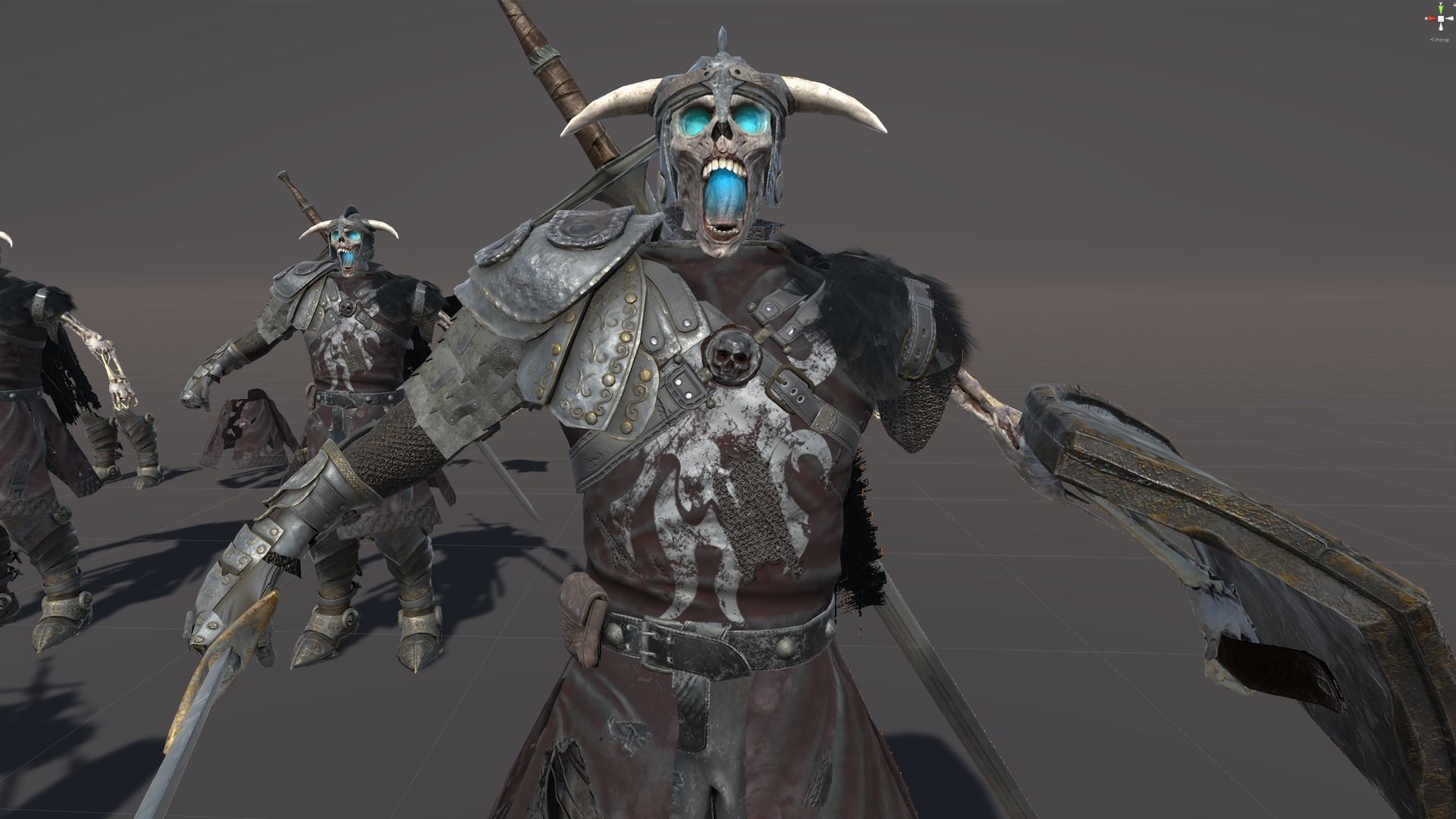 Undead Knight Low-poly 3D model_27