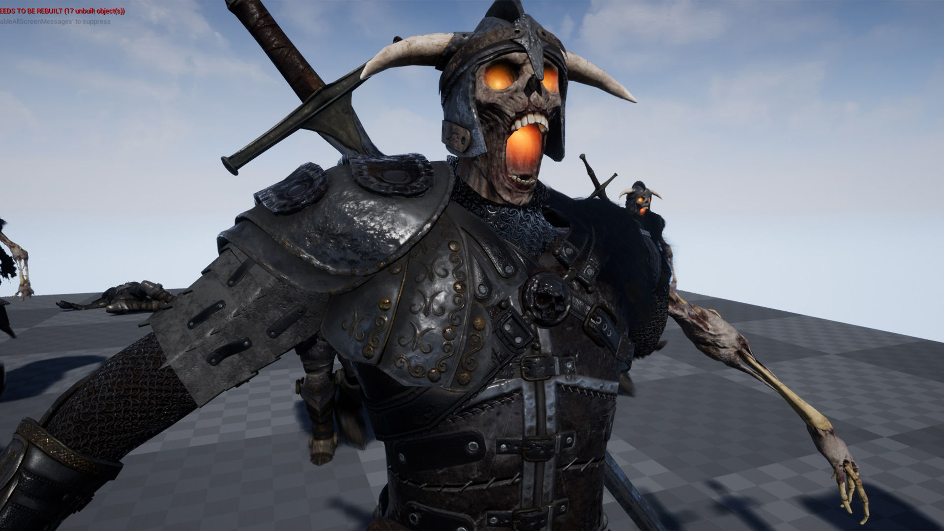 Undead Knight Low-poly 3D model_19