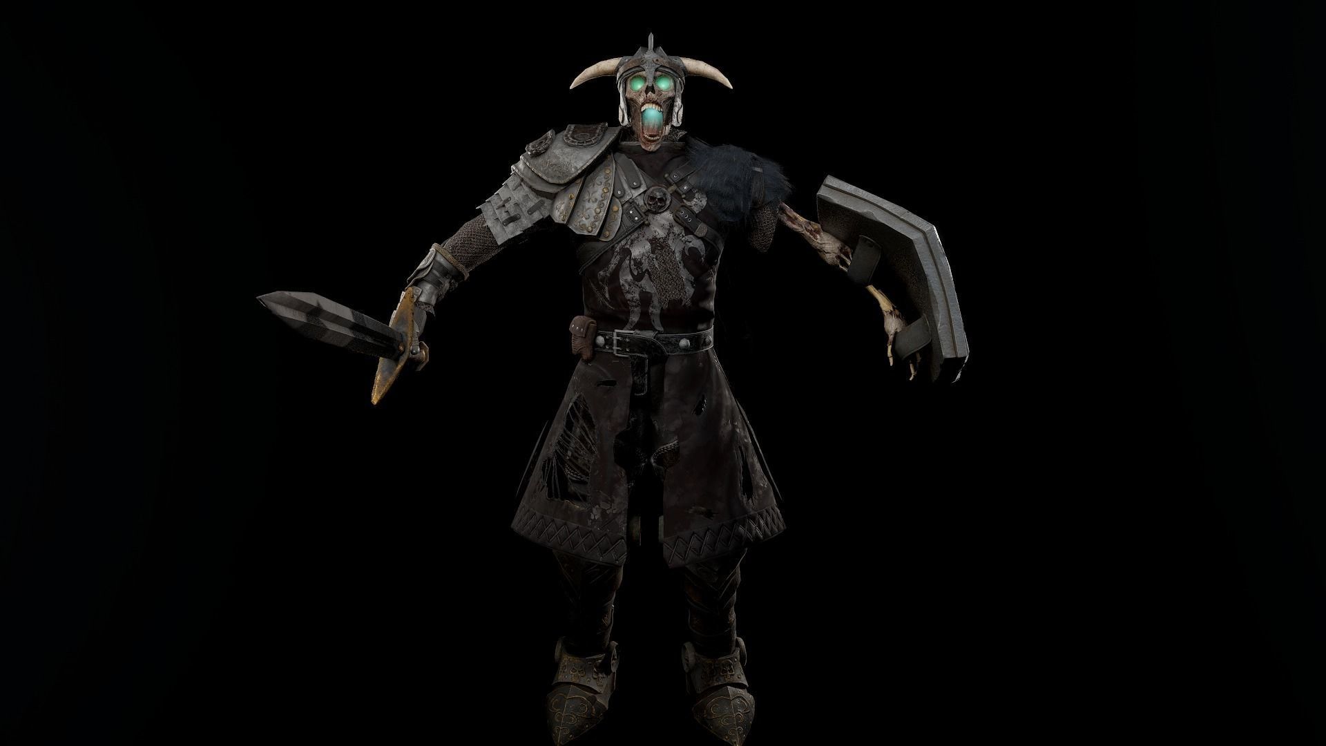 Undead Knight Low-poly 3D model_8