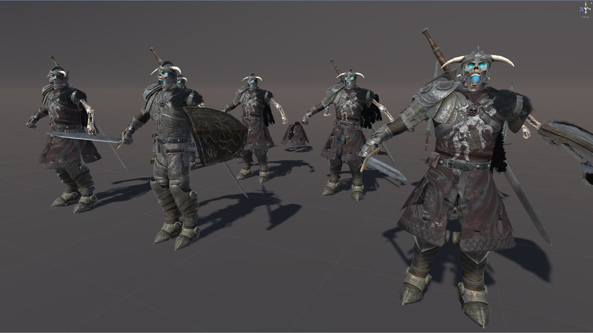 Undead Knight Low-poly 3D model_26