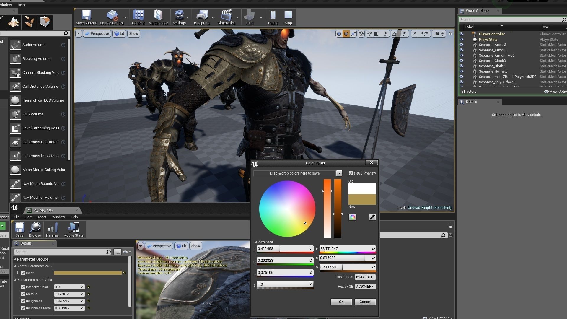 Undead Knight Low-poly 3D model_16