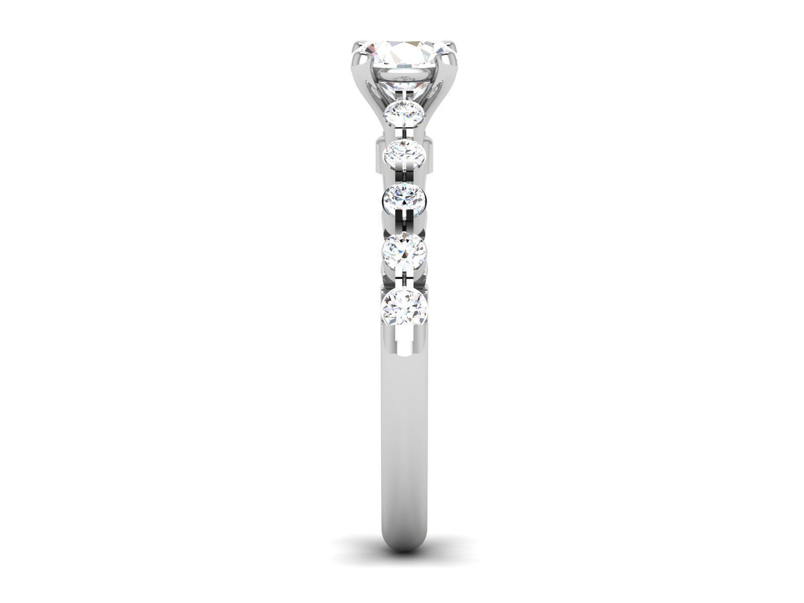 Solitaire Women Ring 3dm stl Render Detail 3D print model_5