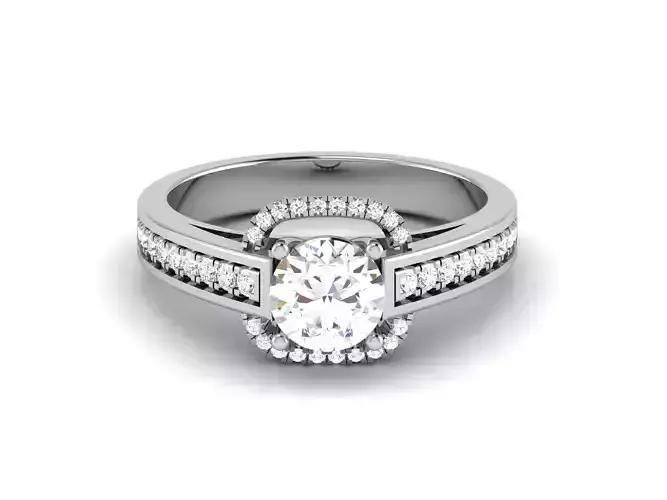 Solitaire Women Ring 3dm stl Render Detail