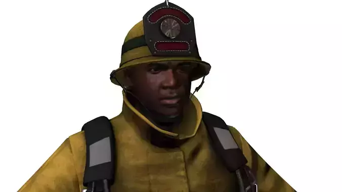 US Fireman 0002 3D model