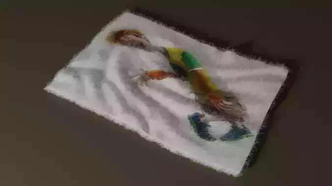 Carpet towel with person