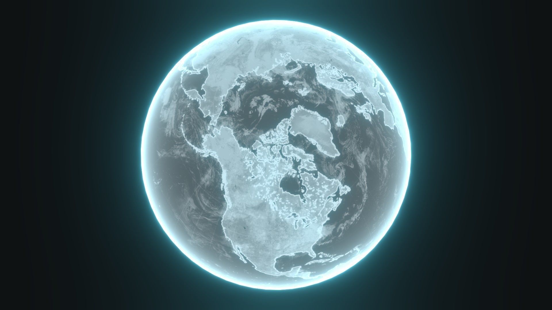 Planet Earth Hologram 6 Variations Sci-Fi 3D Model Low-poly 3D model_26