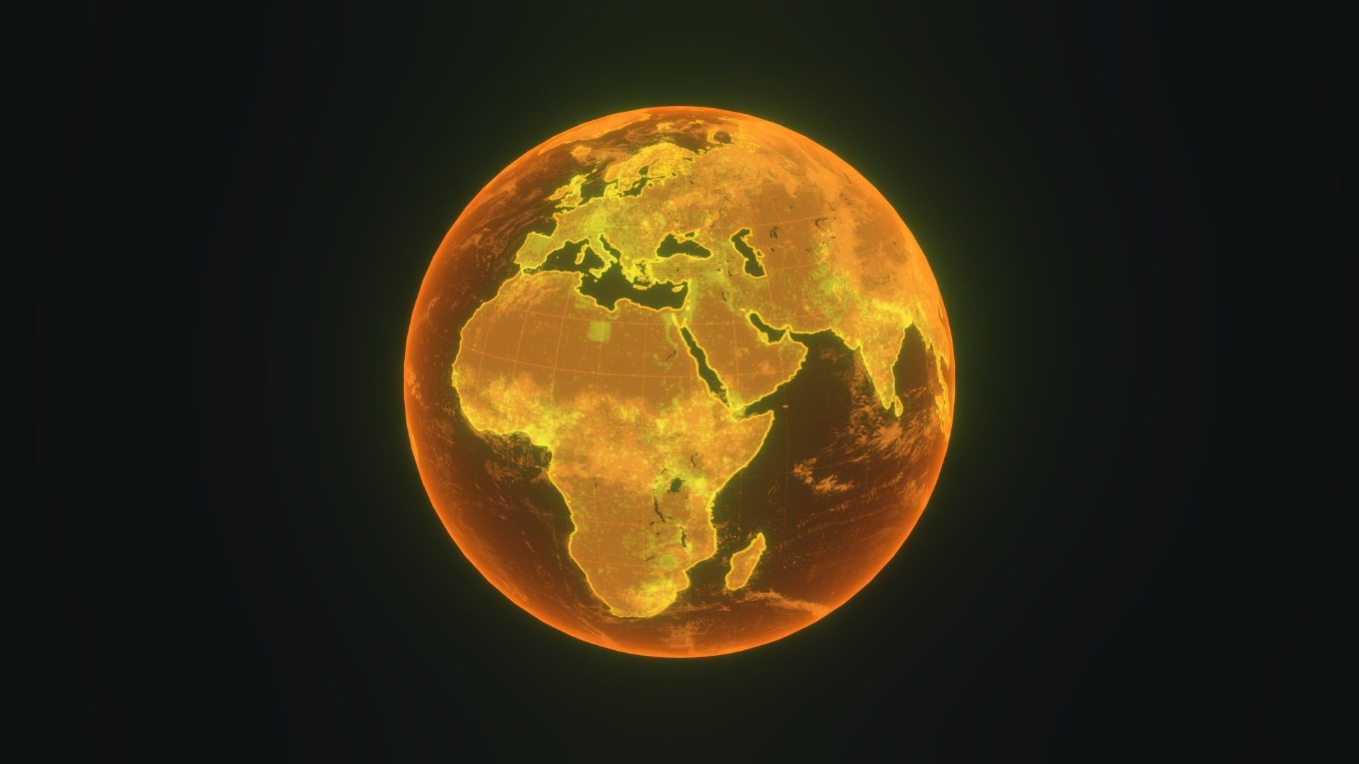 Planet Earth Hologram 6 Variations Sci-Fi 3D Model Low-poly 3D model_7
