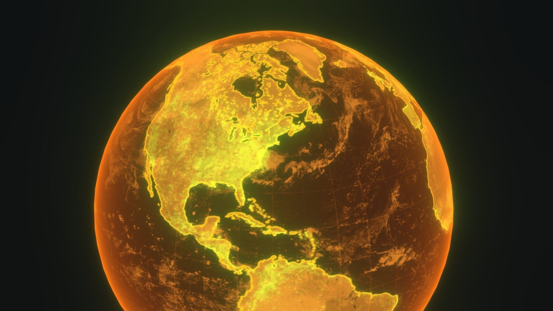 Planet Earth Hologram 6 Variations Sci-Fi 3D Model Low-poly 3D model_10