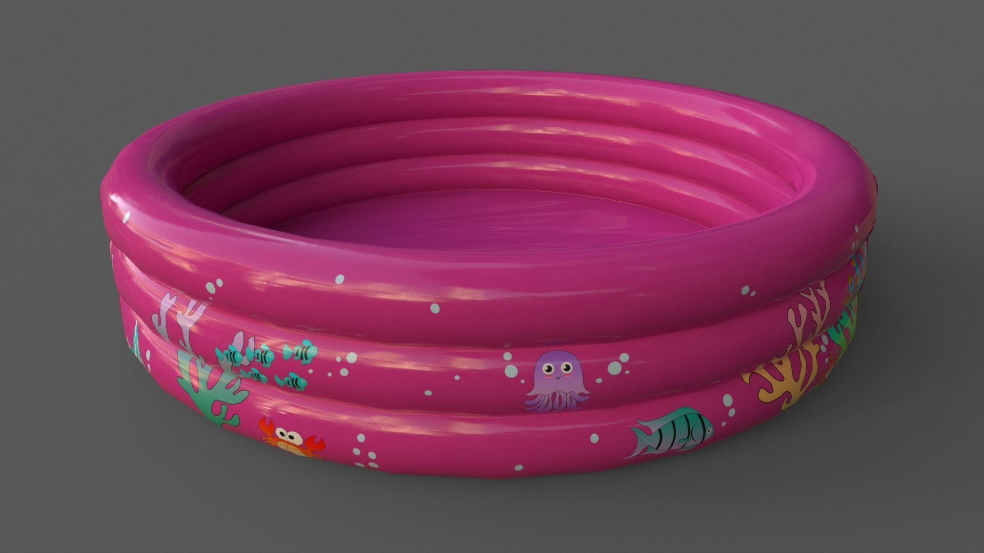 PBR Beach Ball and Inflatable Swimming Pool Low-poly 3D model_36