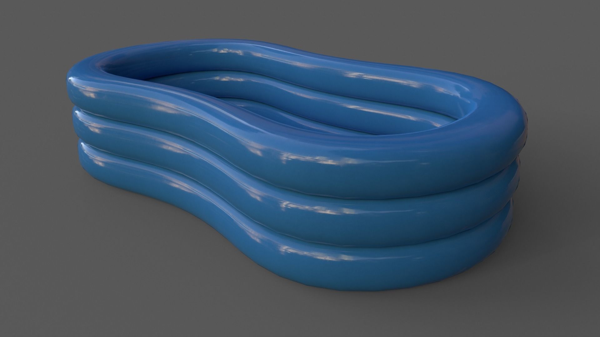 PBR Beach Ball and Inflatable Swimming Pool Low-poly 3D model_33