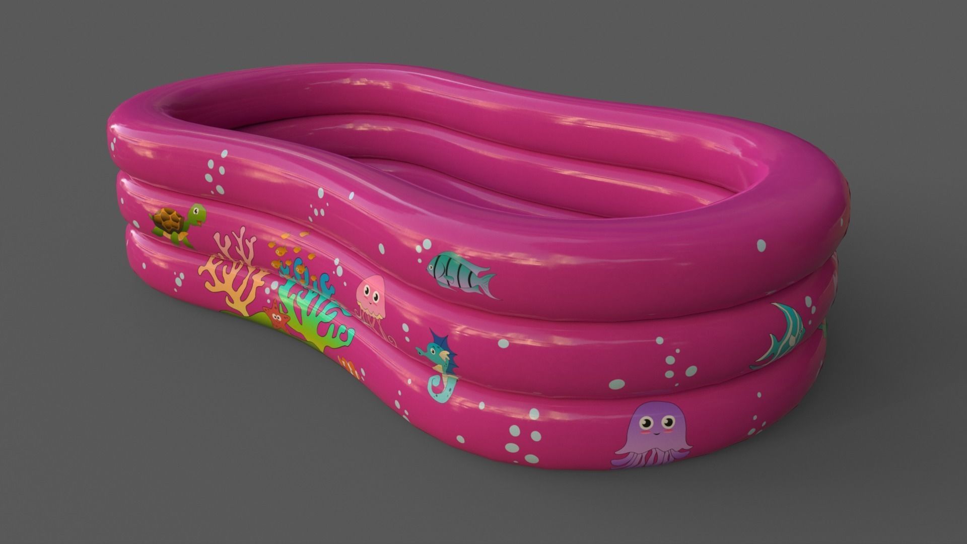 PBR Beach Ball and Inflatable Swimming Pool Low-poly 3D model_28