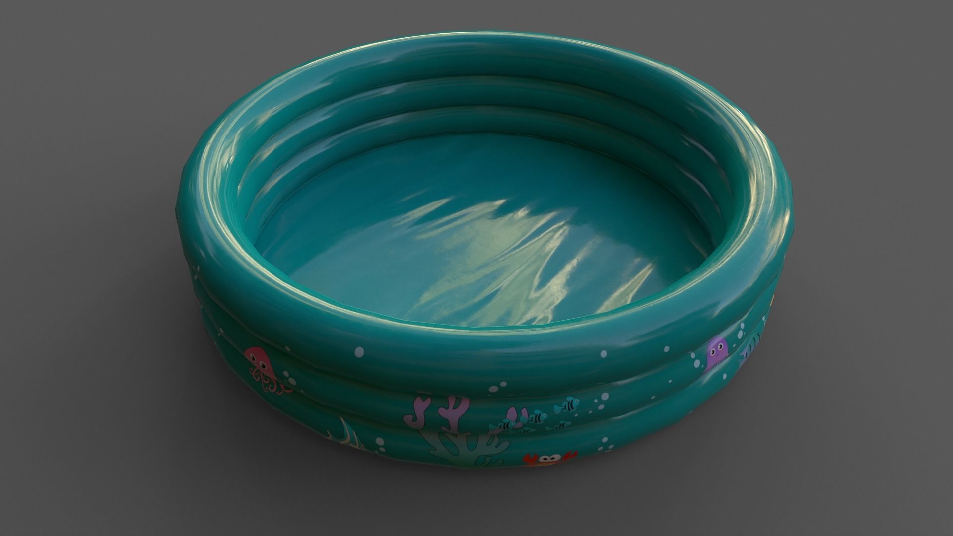 PBR Beach Ball and Inflatable Swimming Pool Low-poly 3D model_49