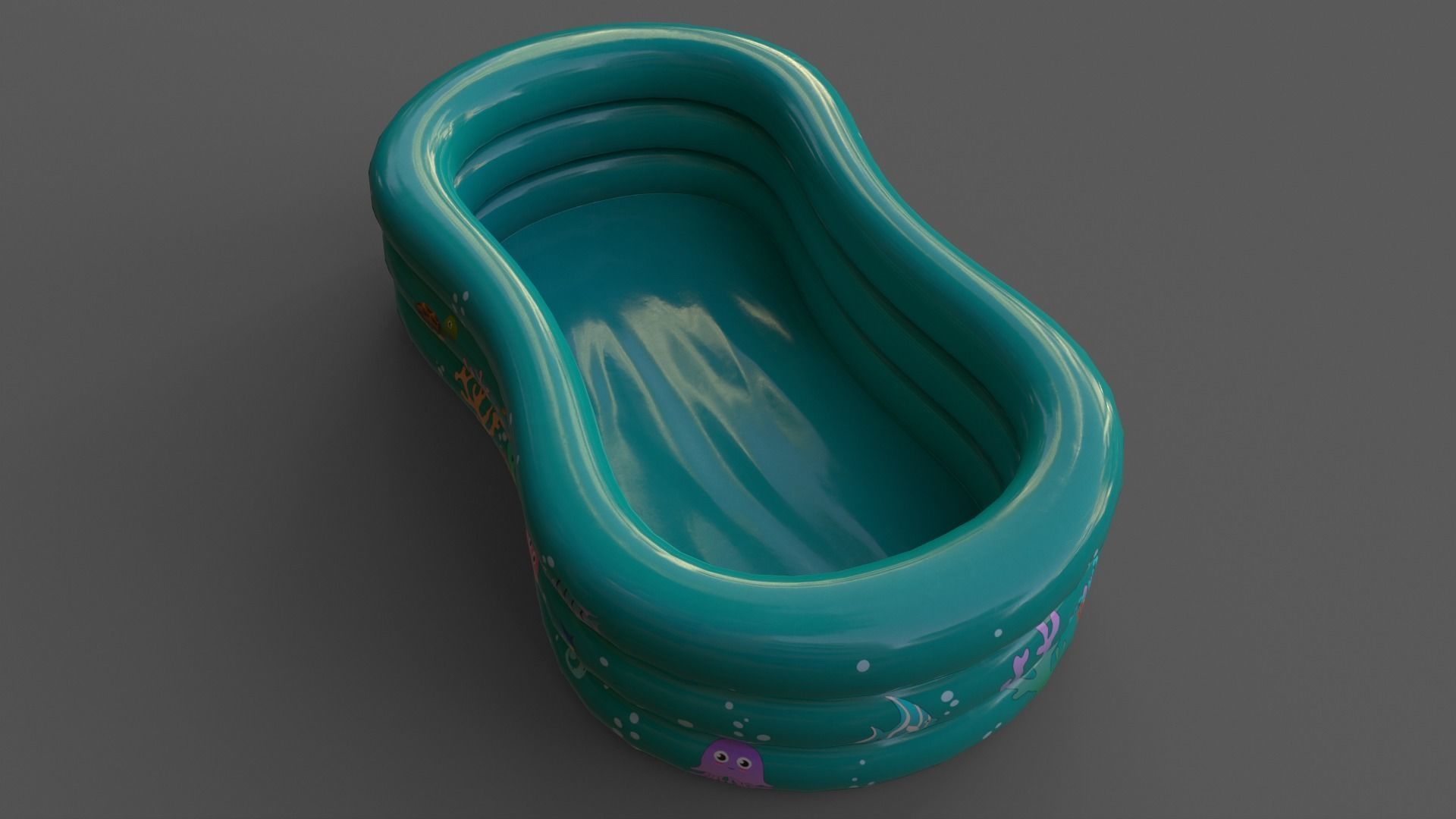 PBR Beach Ball and Inflatable Swimming Pool Low-poly 3D model_47