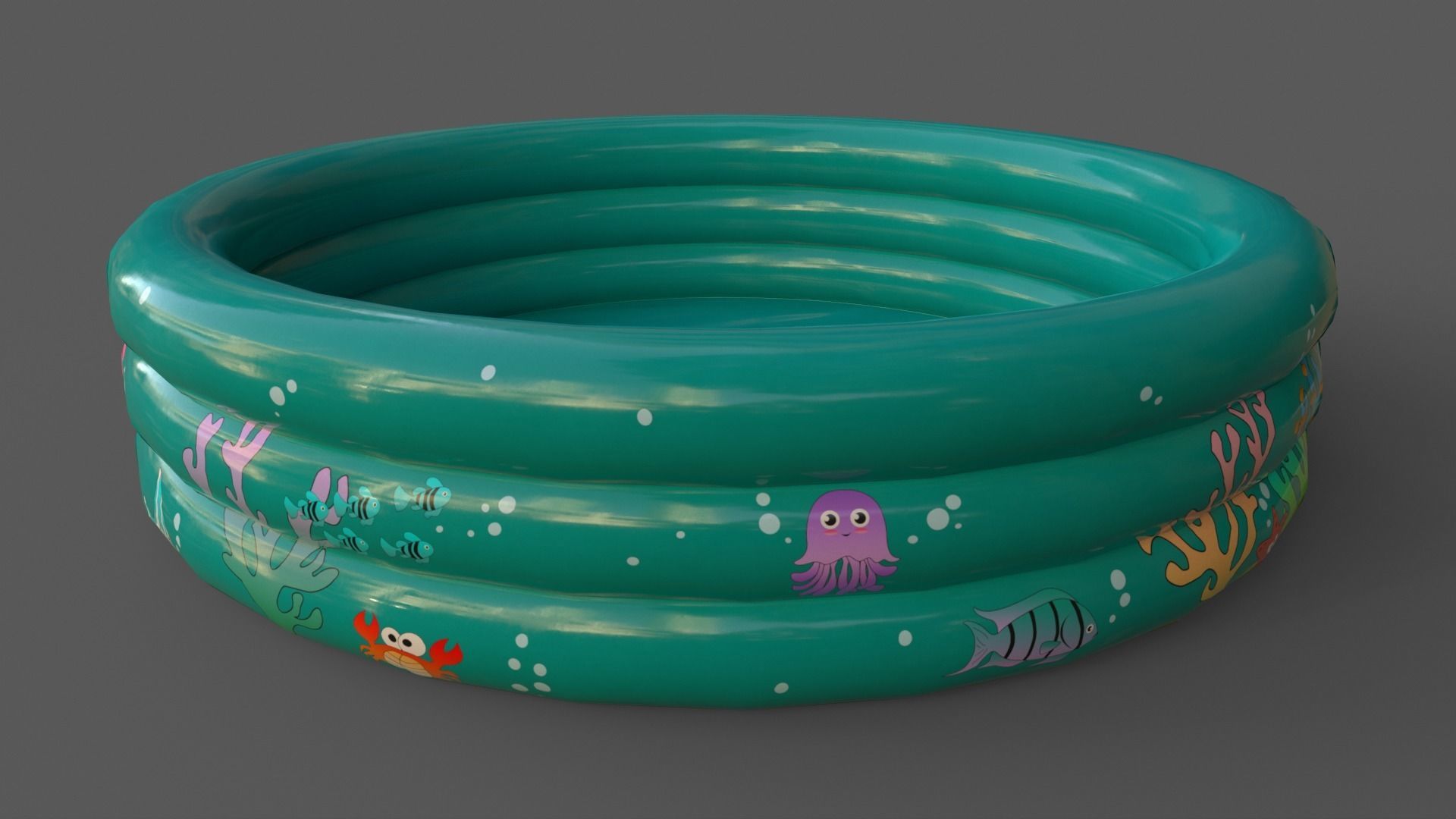 PBR Beach Ball and Inflatable Swimming Pool Low-poly 3D model_45