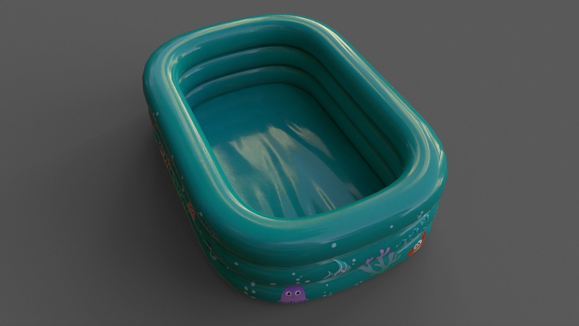 PBR Beach Ball and Inflatable Swimming Pool Low-poly 3D model_46