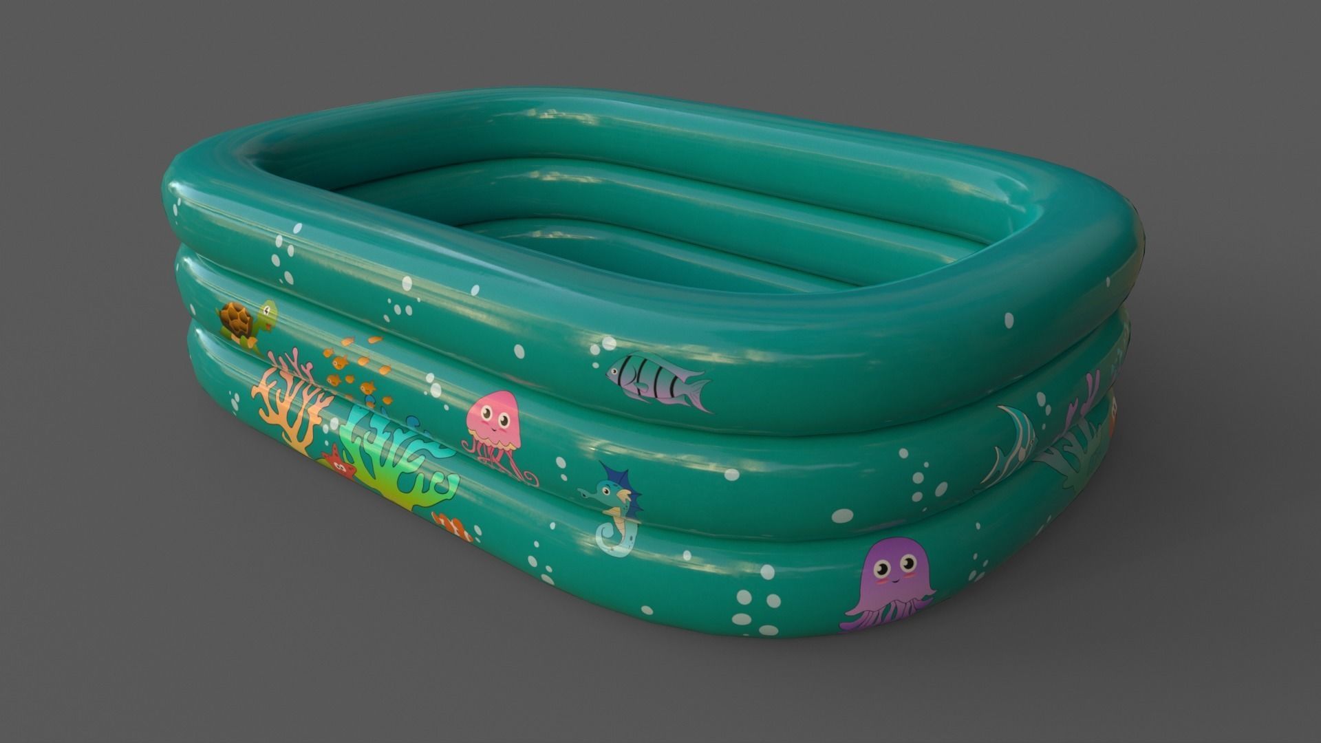 PBR Beach Ball and Inflatable Swimming Pool Low-poly 3D model_19