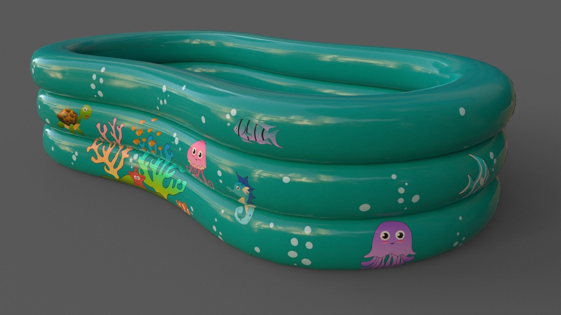 PBR Beach Ball and Inflatable Swimming Pool Low-poly 3D model_44