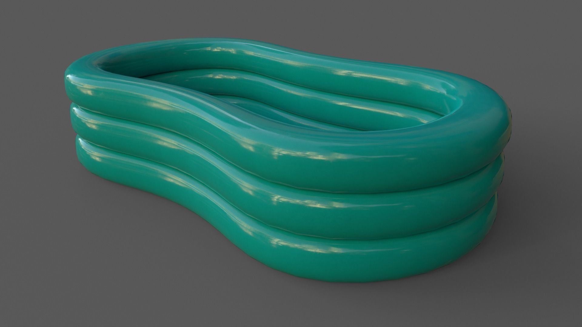 PBR Beach Ball and Inflatable Swimming Pool Low-poly 3D model_31