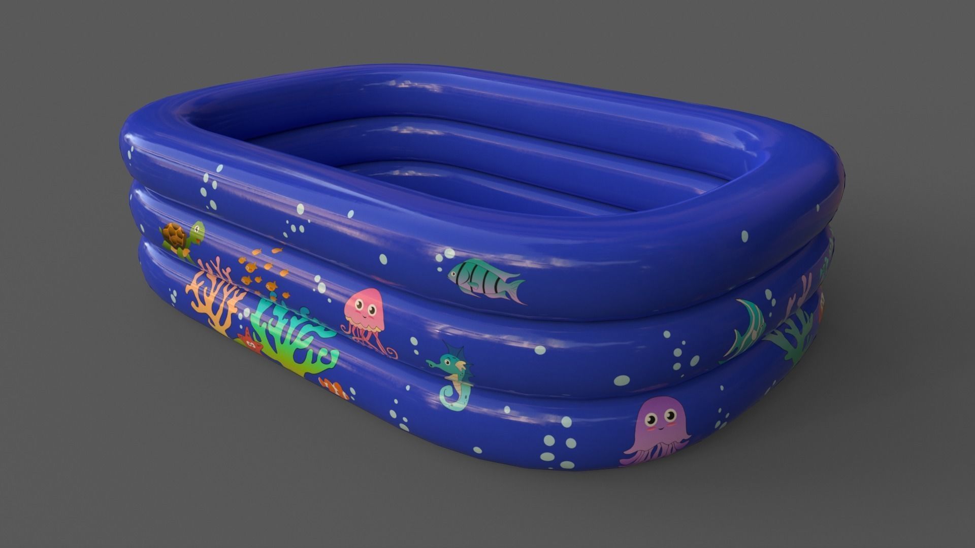 PBR Beach Ball and Inflatable Swimming Pool Low-poly 3D model_22