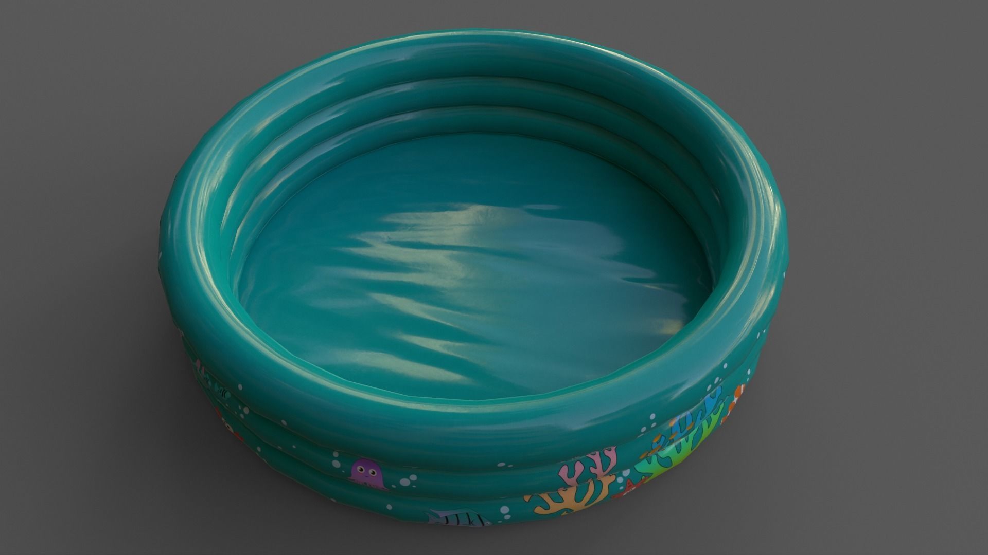 PBR Beach Ball and Inflatable Swimming Pool Low-poly 3D model_48