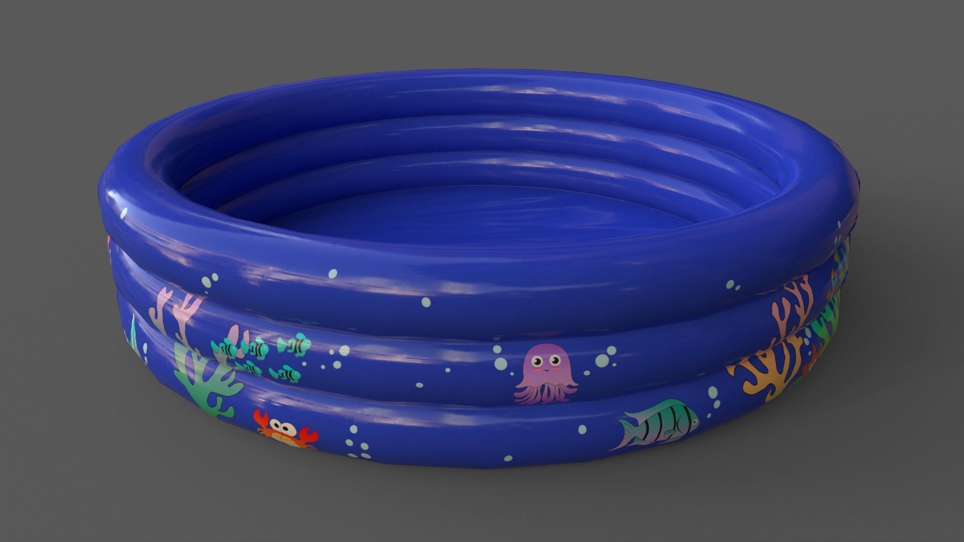 PBR Beach Ball and Inflatable Swimming Pool Low-poly 3D model_38