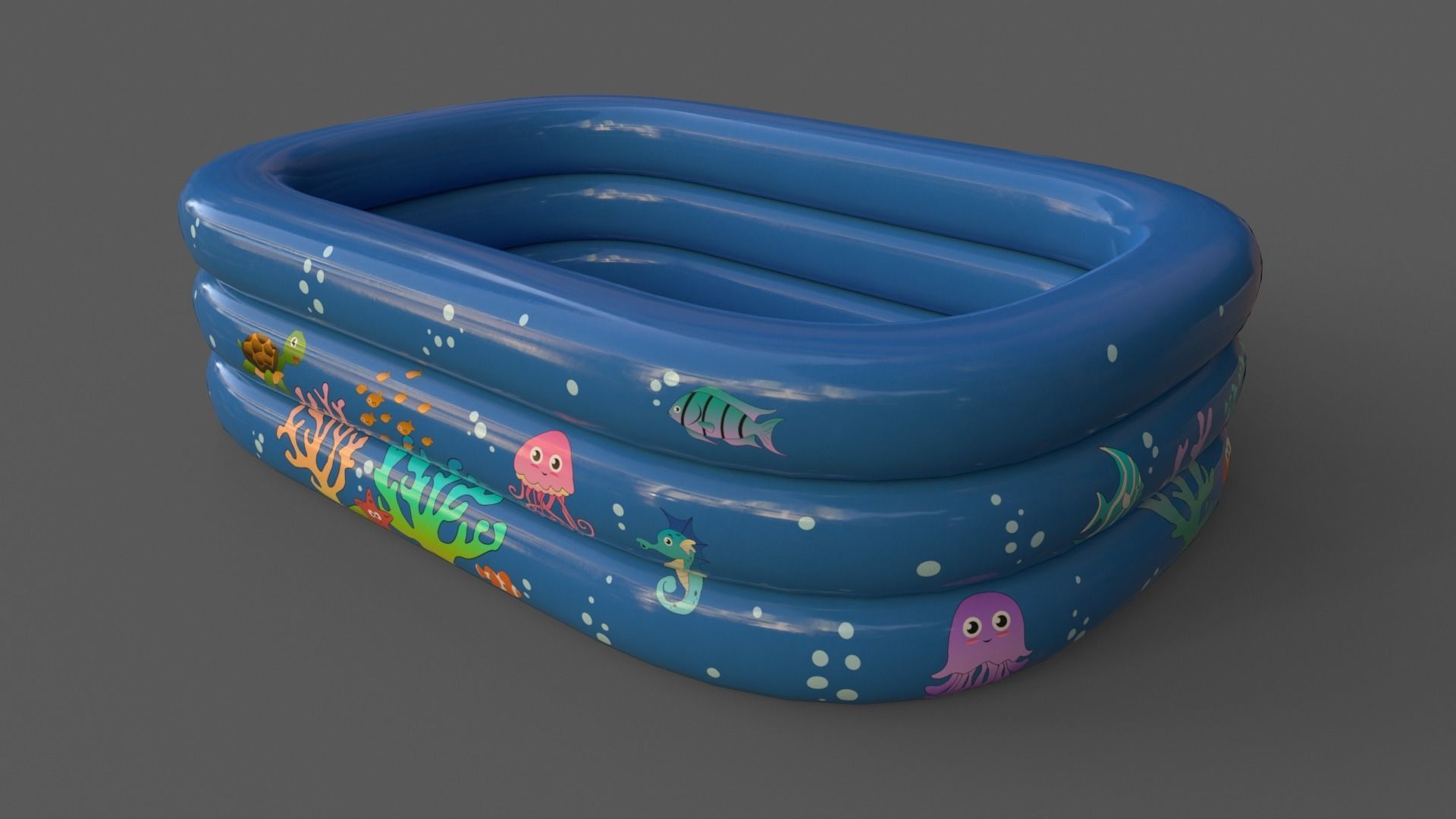 PBR Beach Ball and Inflatable Swimming Pool Low-poly 3D model_21