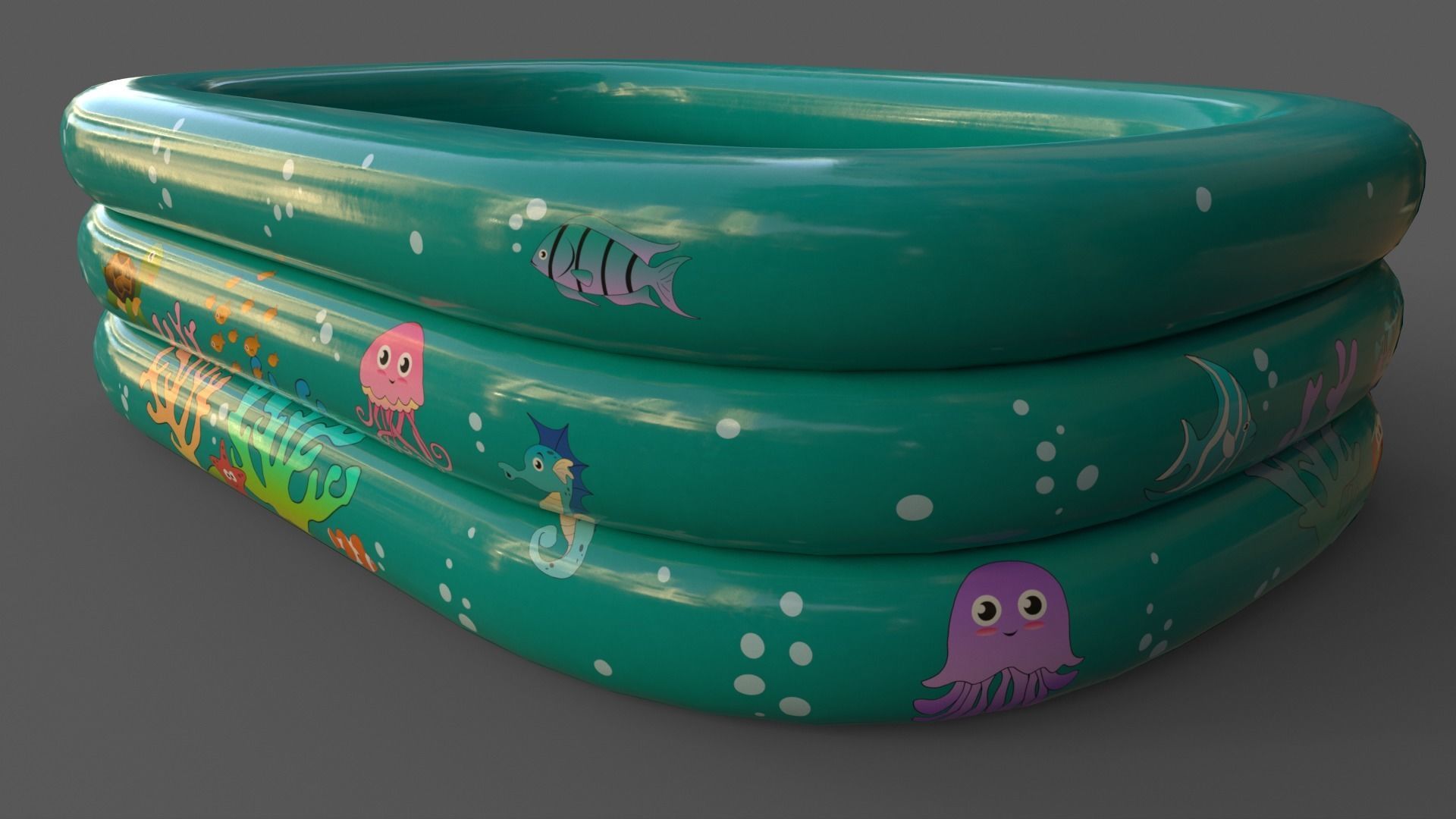 PBR Beach Ball and Inflatable Swimming Pool Low-poly 3D model_50