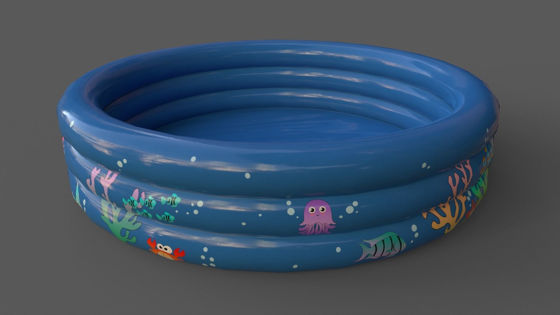 PBR Beach Ball and Inflatable Swimming Pool Low-poly 3D model_37