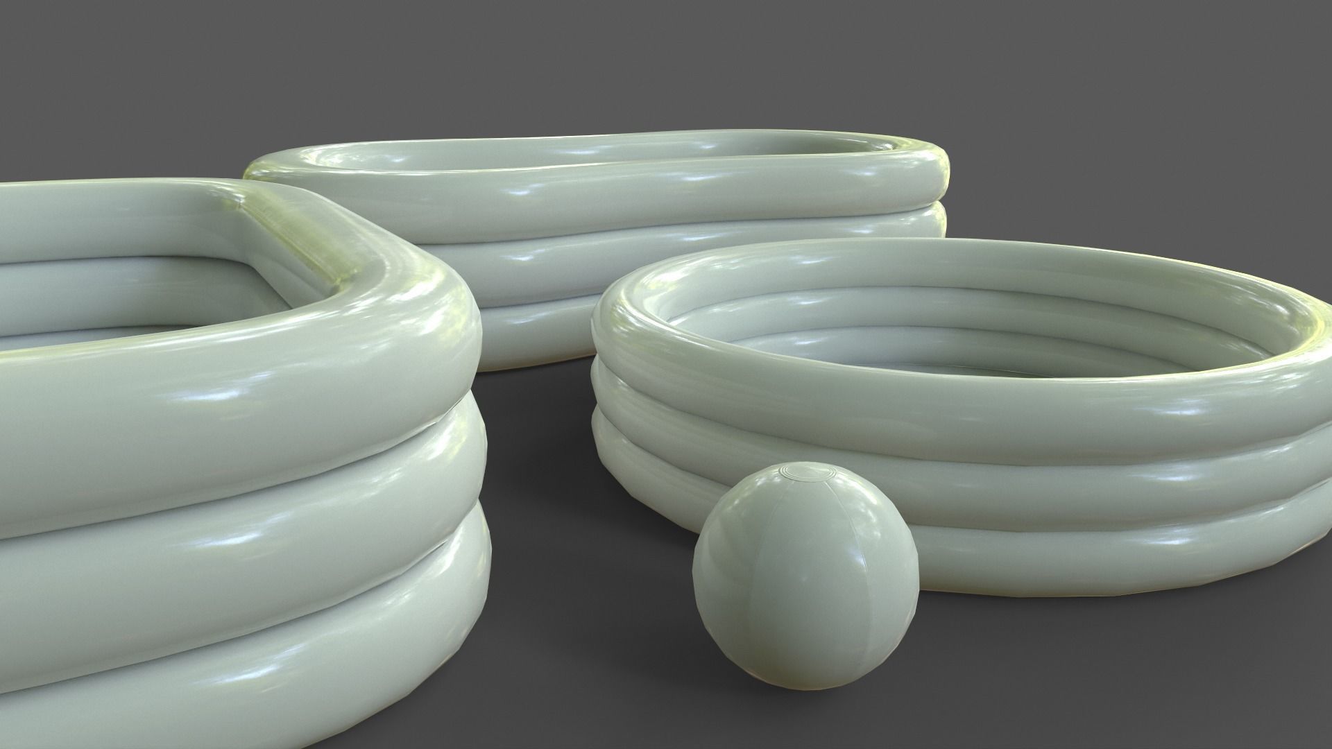 PBR Beach Ball and Inflatable Swimming Pool Low-poly 3D model_52