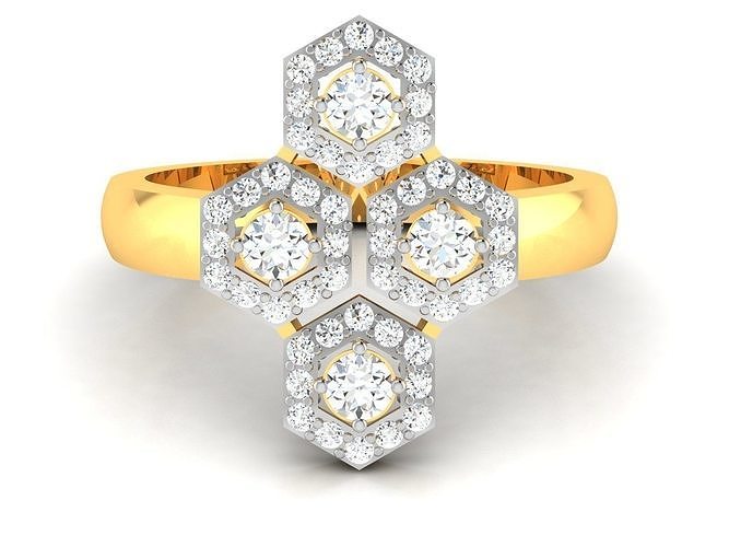 Solitaire Women Wedding Engagement Ring 3dm stl Render Detail 3D print model
