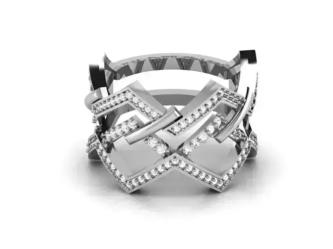 Solitaire Women Wedding Engagement Ring 3dm stl Render Detail