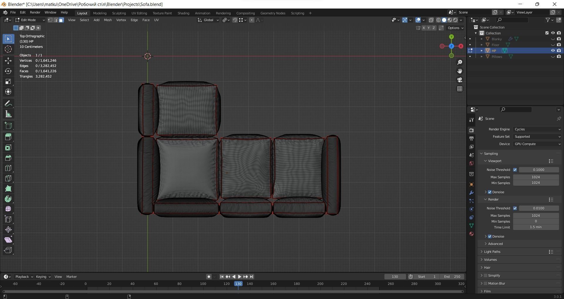 Sofa interioir 3D model_4