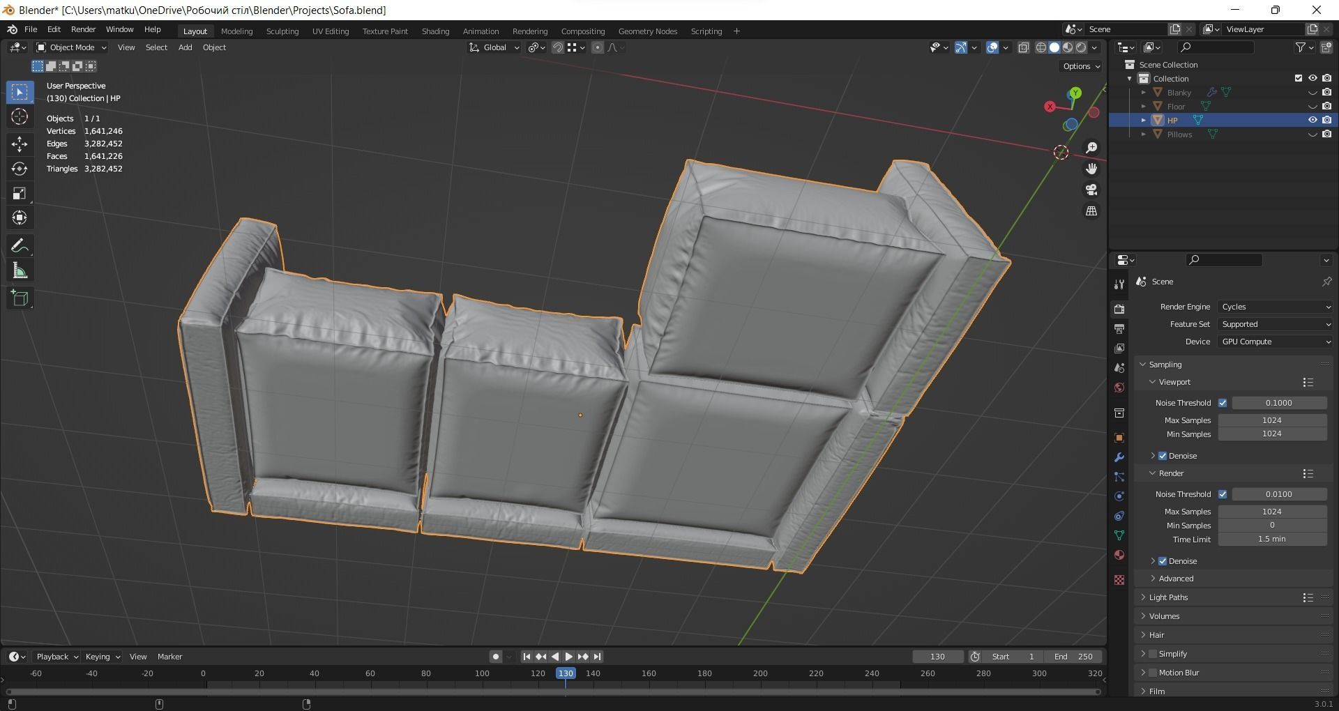 Sofa interioir 3D model_9