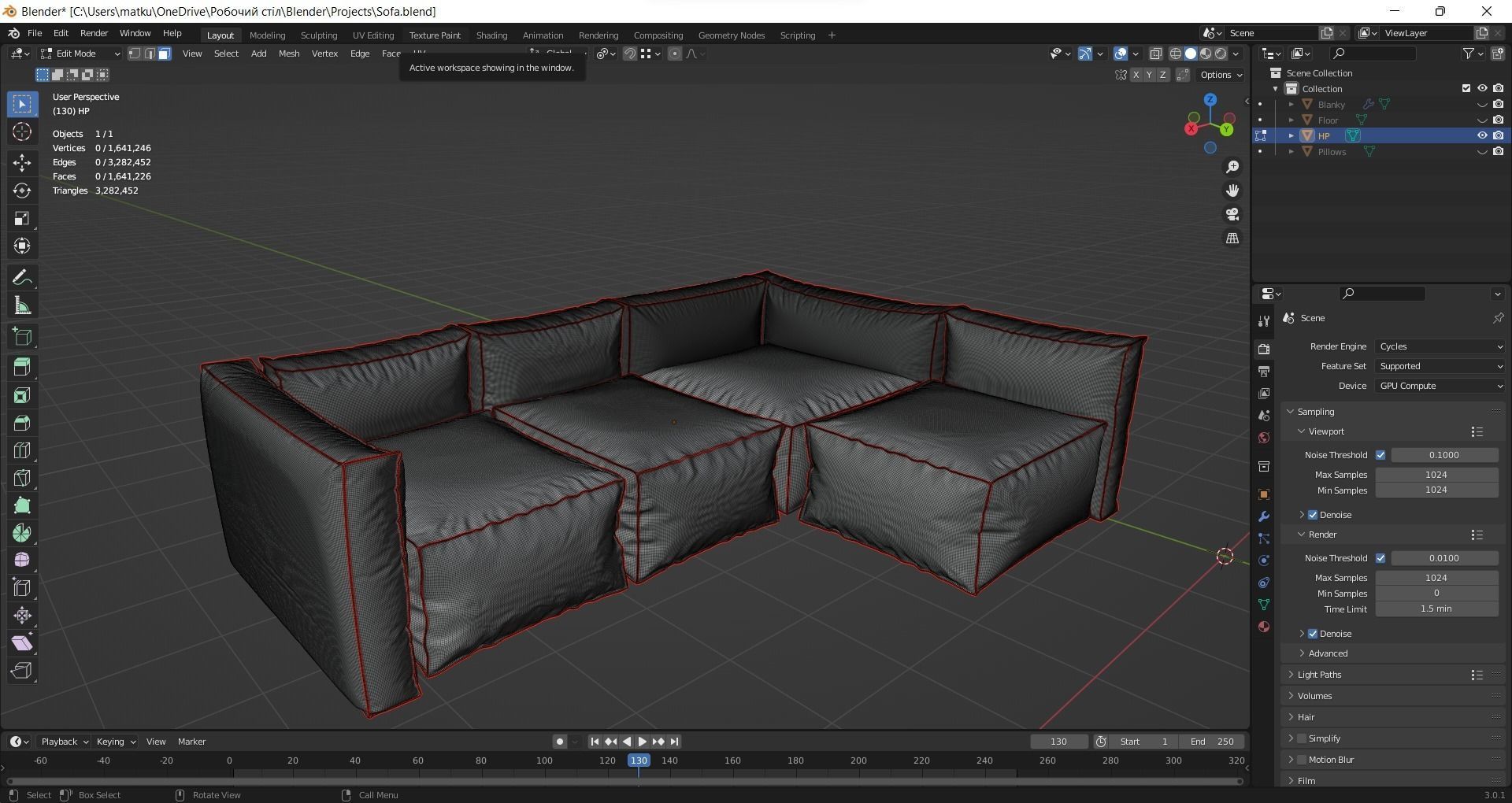 Sofa interioir 3D model_3
