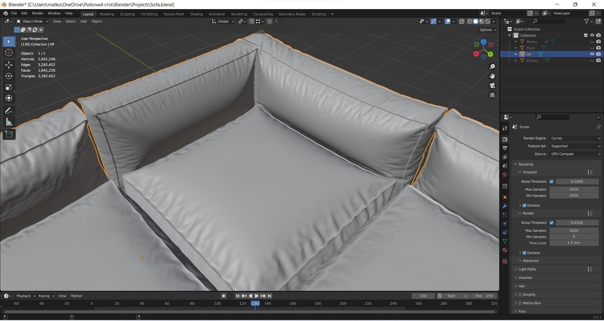 Sofa interioir 3D model_6