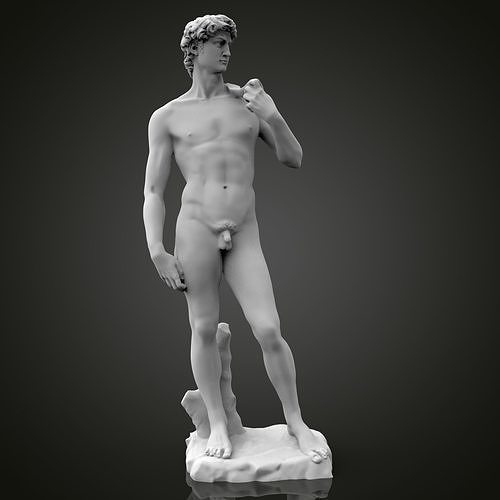 David by Michelangelo statue 3D print model