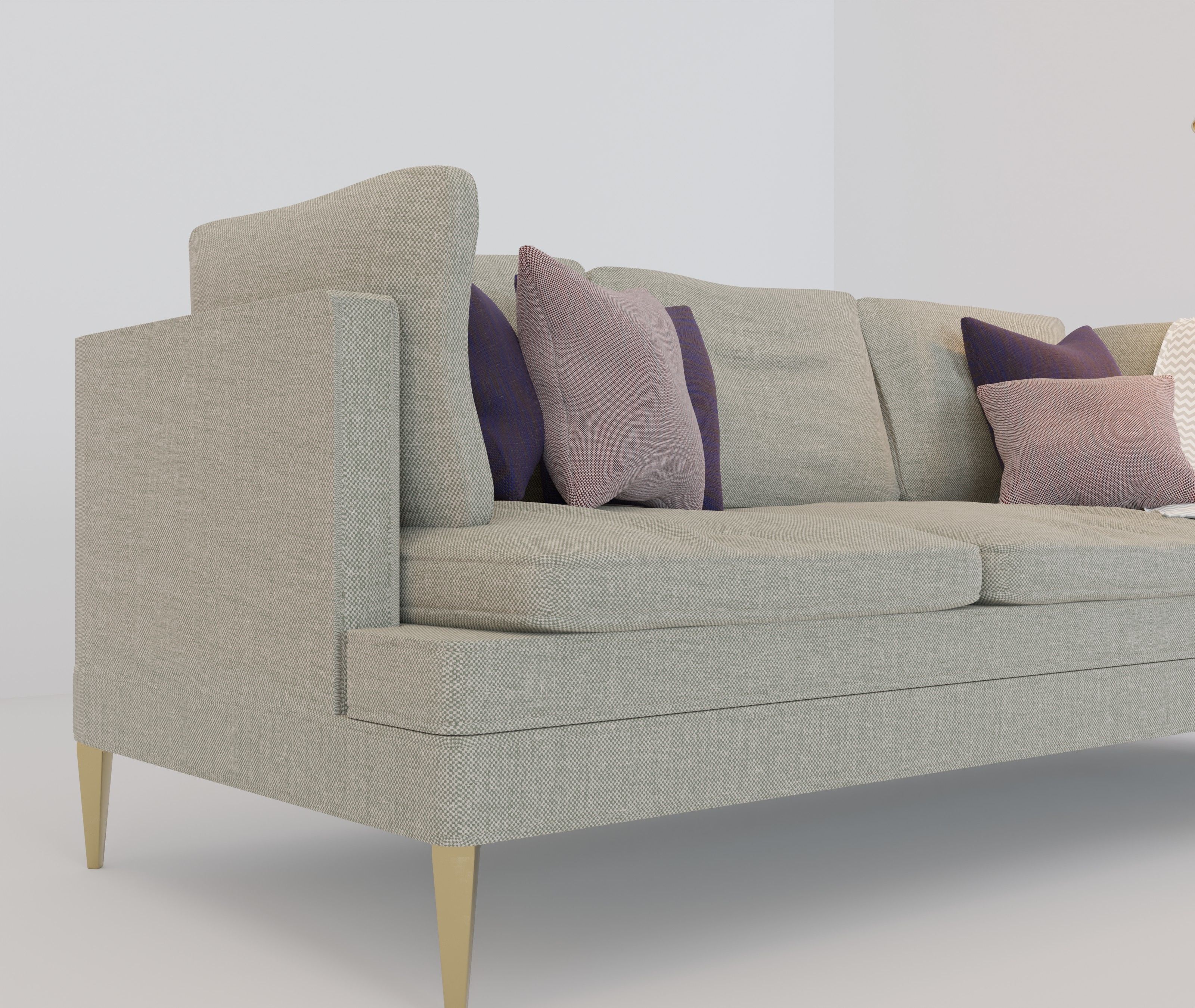 Sofa Set and lamp 3D model_3