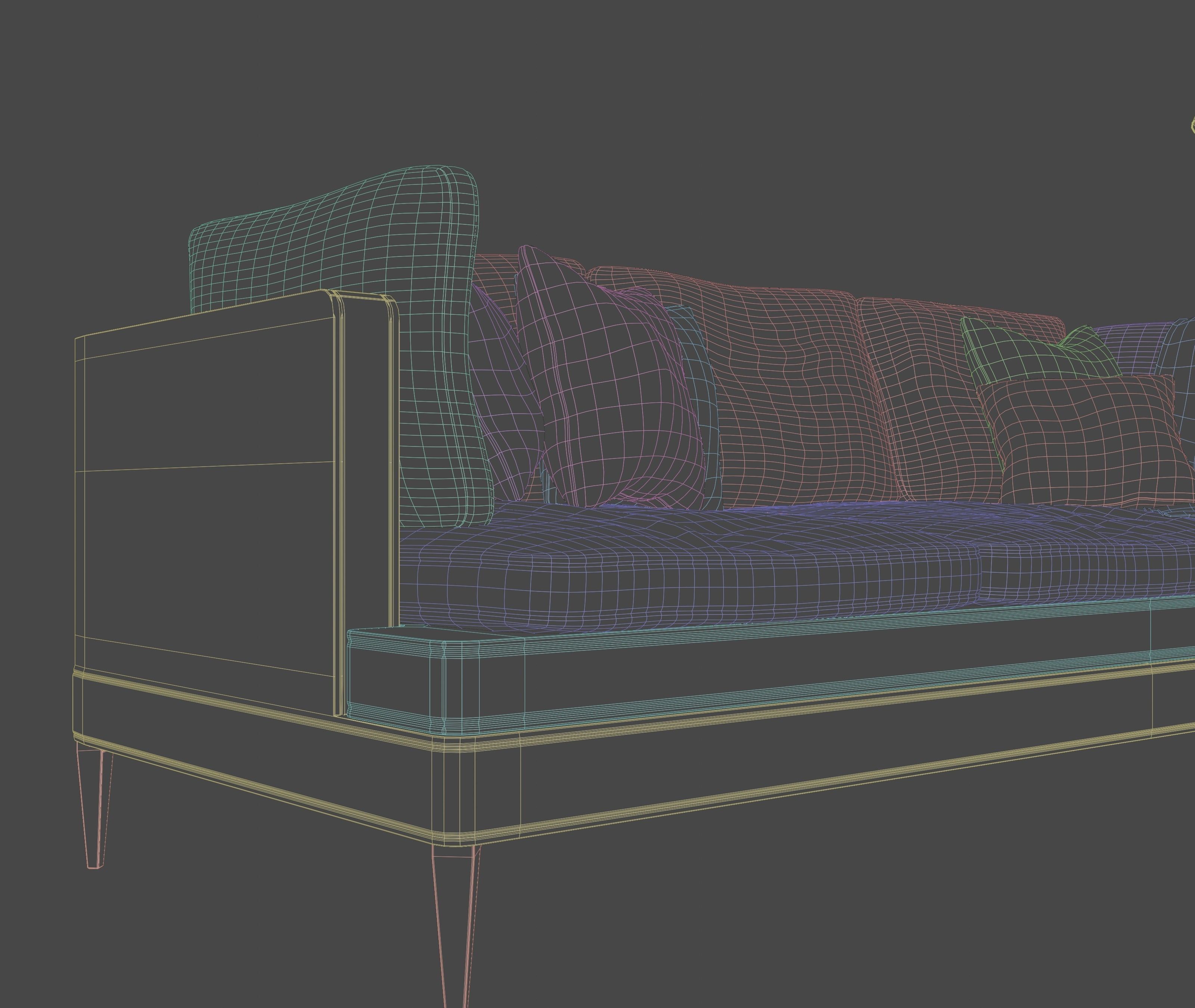 Sofa Set and lamp 3D model_11