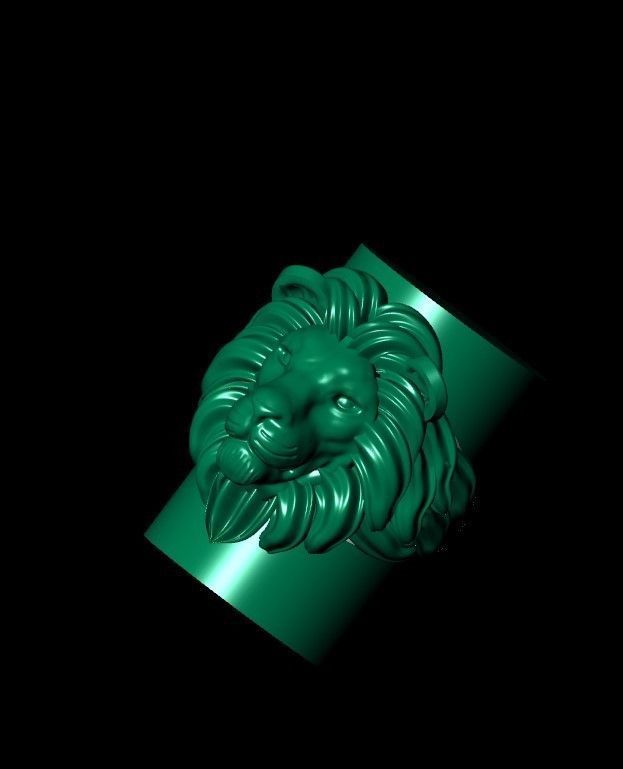 lion ring light 3D print model 3D print model_2