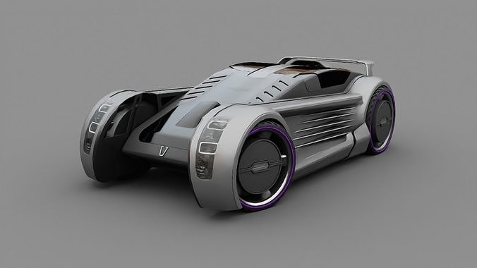super car concept model rigged vehicle 3D model