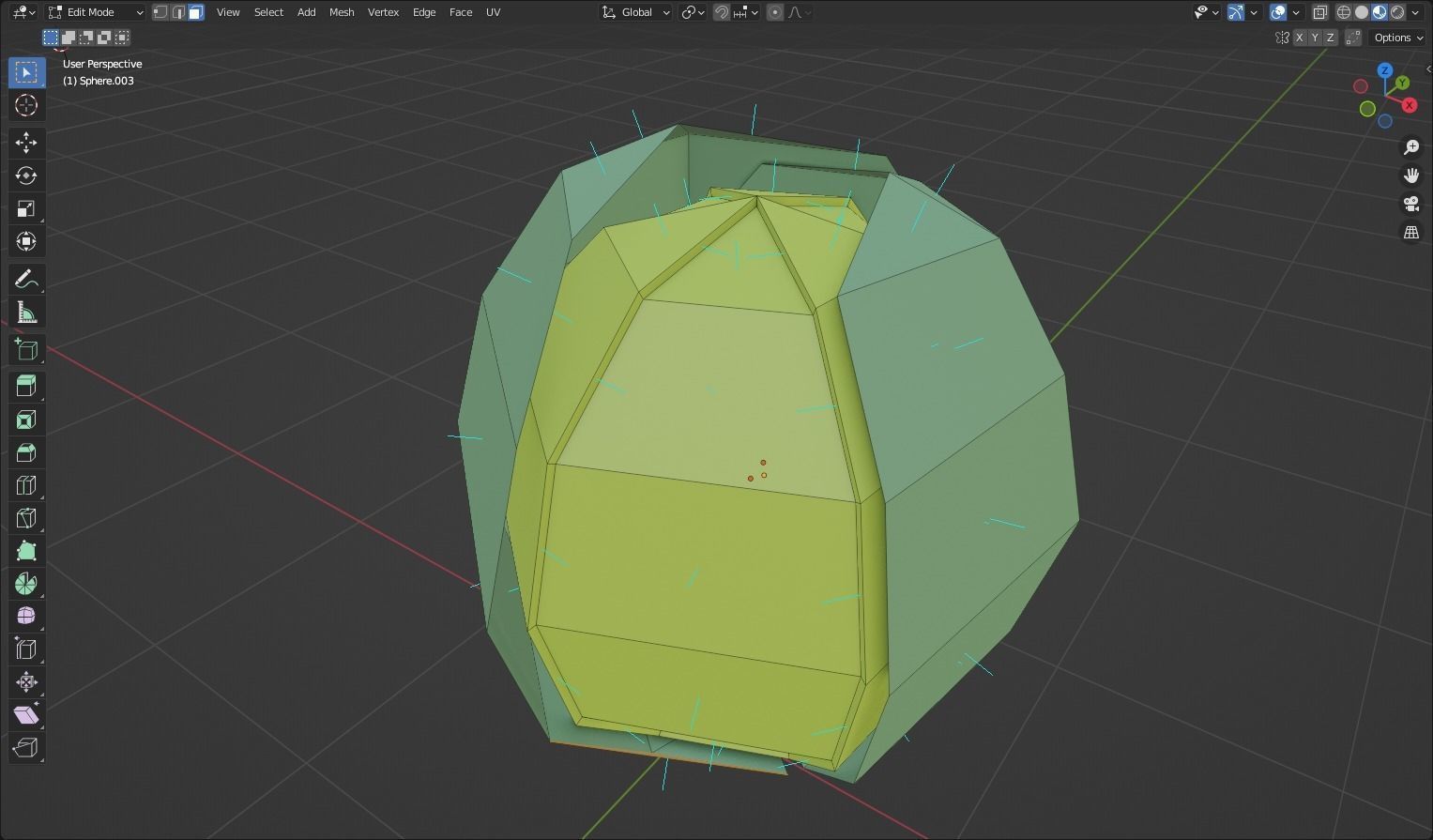 cabbage low-poly vase Free 3D model_2