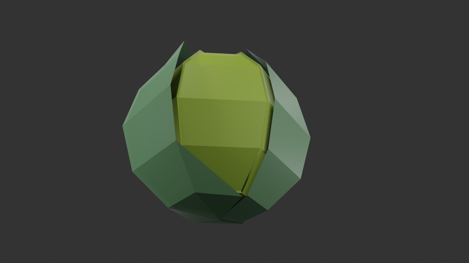 cabbage low-poly vase Free 3D model_3
