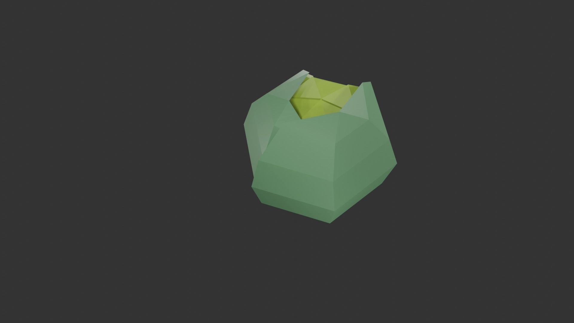cabbage low-poly vase Free 3D model_1