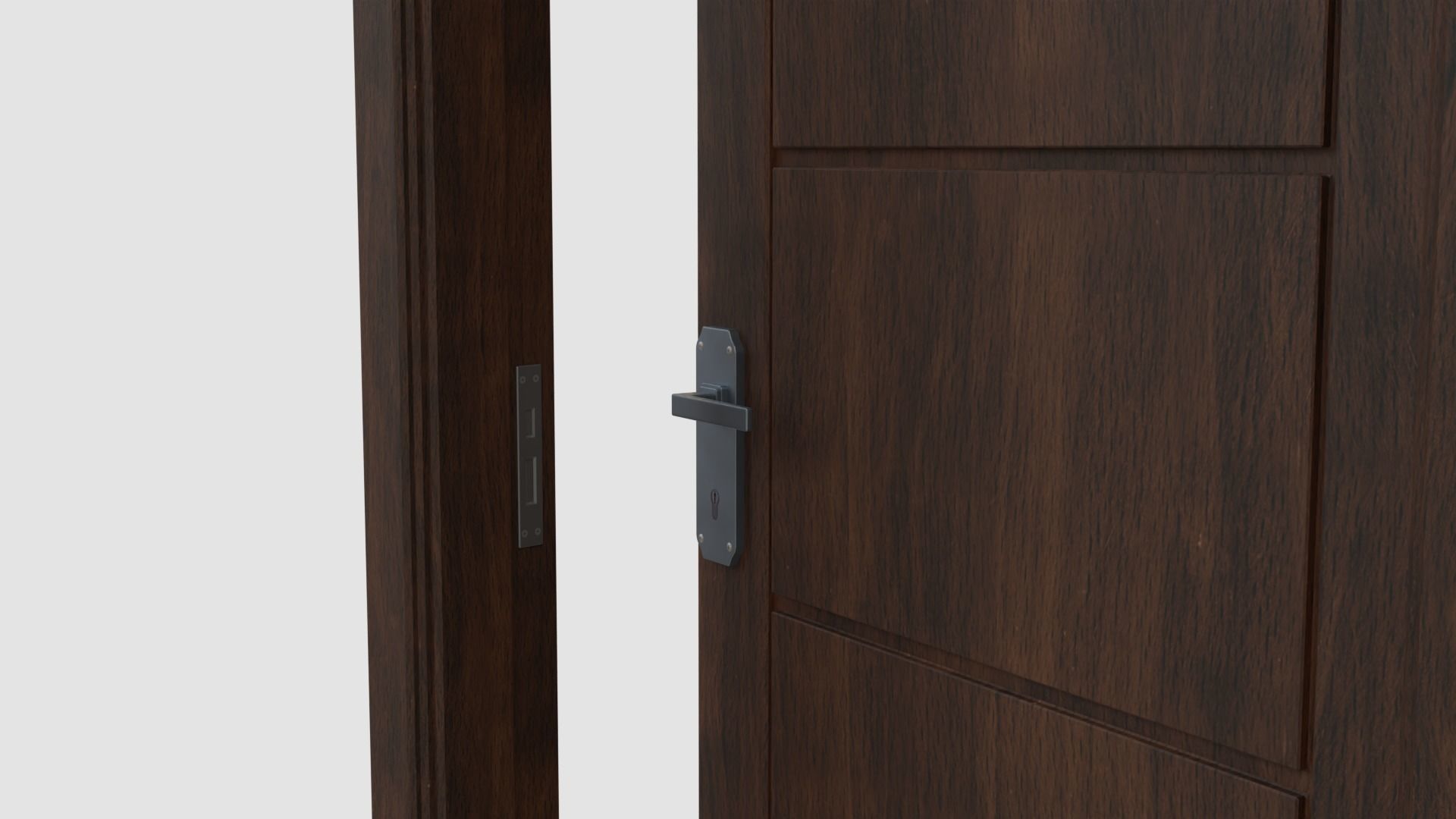 Door E4 Low-poly 3D model_2
