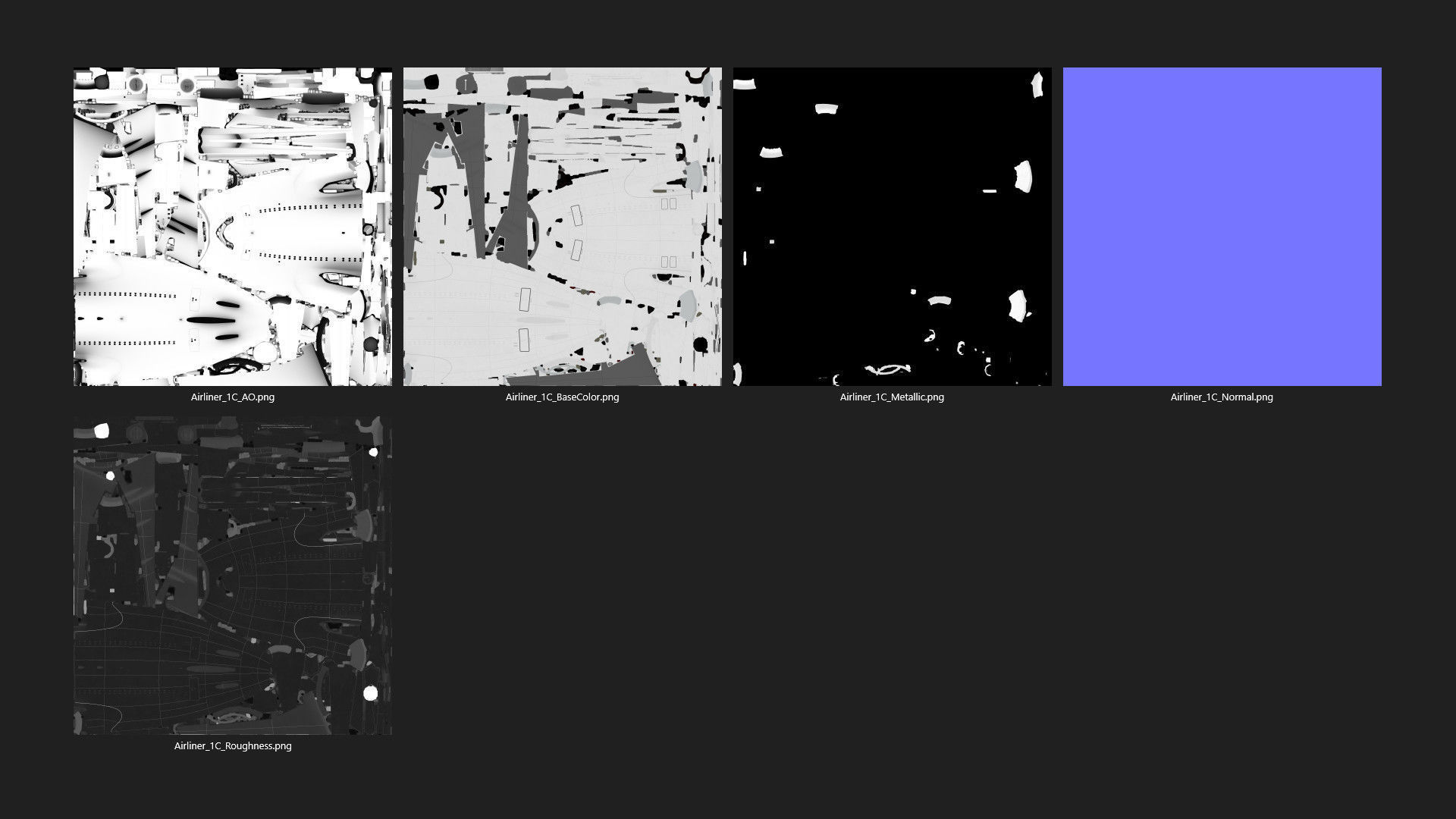 Airliner 1C Low-poly 3D model_9