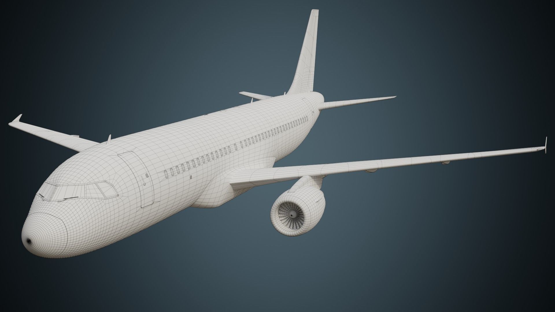 Airliner 1C Low-poly 3D model_6